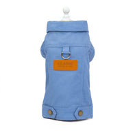 HKM-9949373 Dogcat Casual Autumn Traction Denim Jacket for Pets - Available in Blue, Green, Yellow, Sizes S to 2XL