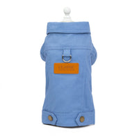 HKM-9949373 Dogcat Casual Autumn Traction Denim Jacket for Pets - Available in Blue, Green, Yellow, Sizes S to 2XL