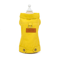HKM-9949373 Dogcat Casual Autumn Traction Denim Jacket for Pets - Available in Blue, Green, Yellow, Sizes S to 2XL