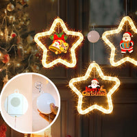 HKM-994963 Elegant LED Christmas Star Pendant Light for Holiday Window and Door Decoration
