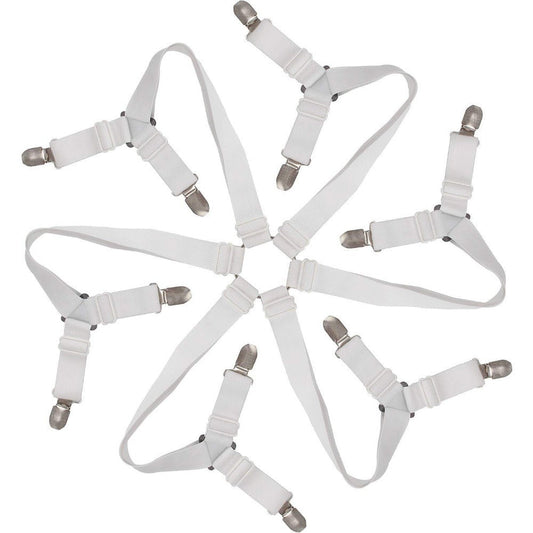 HKM-995027 Non-Slip Six-Sided Sheet Fixing Strap with Metal Buckle for Quilts and Bedding