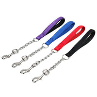 HKM-9950781 Durable Nylon Hand-Holding Dog Rope in Blue, Black, Red, and Purple - 3mm & 4mm Widths, 42cm Long