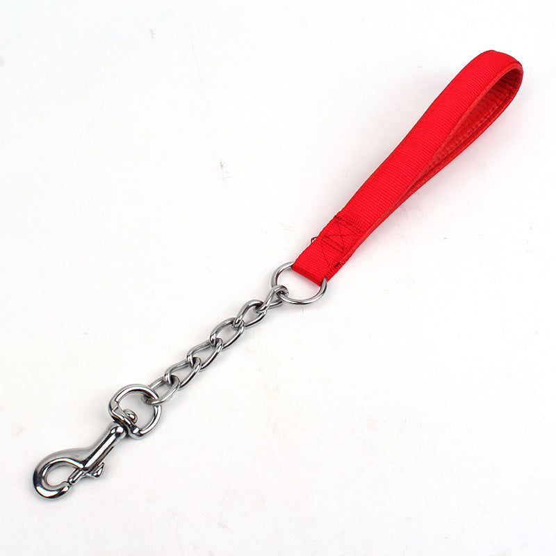 HKM-9950781 Durable Nylon Hand-Holding Dog Rope in Blue, Black, Red, and Purple - 3mm & 4mm Widths, 42cm Long