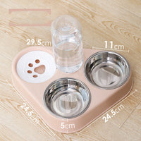HKM-9951165 Automatic Double Dog Bowl with Water Refilling System - Available in Blue, Pink, Green