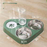 HKM-9951165 Automatic Double Dog Bowl with Water Refilling System - Available in Blue, Pink, Green
