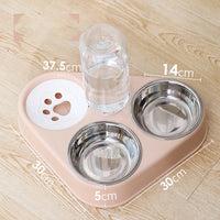 HKM-9951165 Automatic Double Dog Bowl with Water Refilling System - Available in Blue, Pink, Green