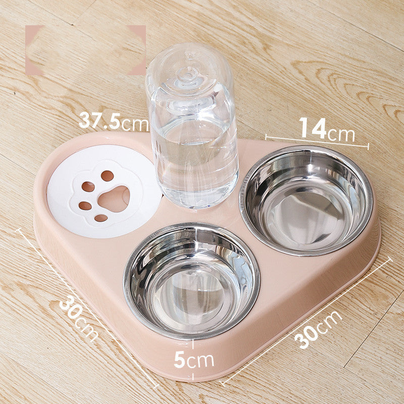 HKM-9951165 Automatic Double Dog Bowl with Water Refilling System - Available in Blue, Pink, Green