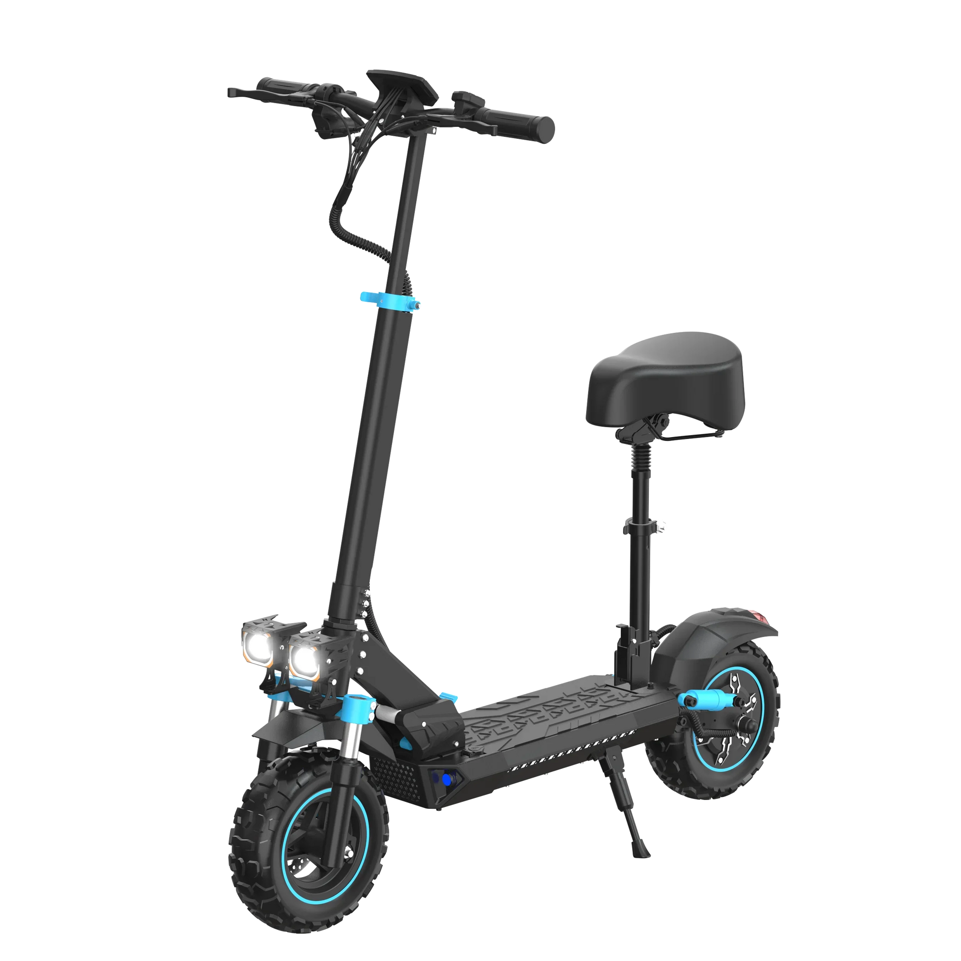 HKM-995219 1200W Electric Scooter with Seat, Foldable, App Control, Waterproof, Dual Suspension, 45-60 km Range