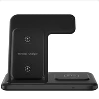 HKM-995219 Three-in-One Wireless Charger with Vertical Bracket and Fast Charging Functionality - Black/White Options Available