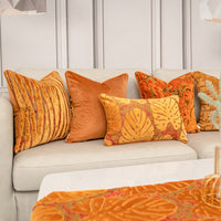 HKM-995411 Luxury Jacquard Velvet Pillowcase in Various Sizes - Soft Polyester for Living Room, Bedroom, Office