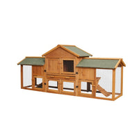 HKM-9954621 Extra-Large Two-Tier Rabbit Cage with Removable Tray and Waterproof Roof for Small Animals