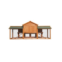 HKM-9954621 Extra-Large Two-Tier Rabbit Cage with Removable Tray and Waterproof Roof for Small Animals