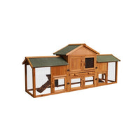HKM-9954621 Extra-Large Two-Tier Rabbit Cage with Removable Tray and Waterproof Roof for Small Animals