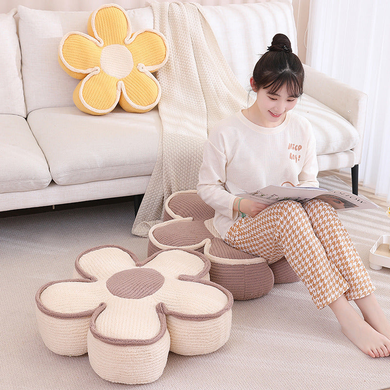 HKM-995475 Thick Cartoon Anime Futon Cushion - Plush Memory Foam with Floral Design