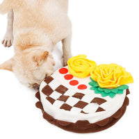 HKM-995539 Interactive Dog Birthday Cake Sniffing Pad with Suction Cup Base, Soft Polar Fleece and Washable Design