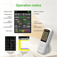 HKM-995539 Multi Gas Air Quality Detector with PM2.5, PM10, HCHO, TVOC, Temperature & Humidity Analysis