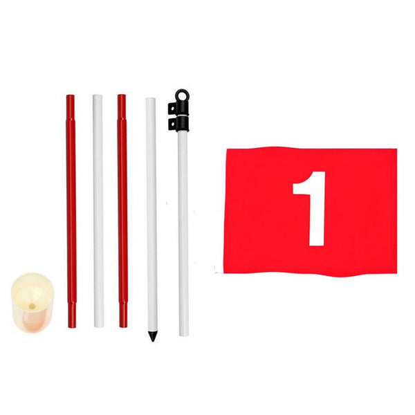 HKM-995539 Three-Section Golf Flagpole for Course Marking and Decoration