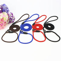 HKM-9956541 Adjustable Nylon Dog Traction Rope with Integrated Collar Design in Various Colors