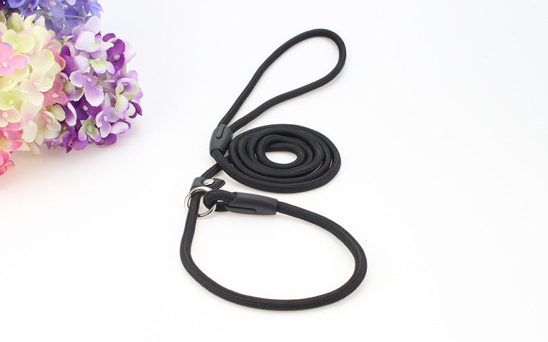 HKM-9956541 Adjustable Nylon Dog Traction Rope with Integrated Collar Design in Various Colors