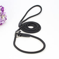 HKM-9956541 Adjustable Nylon Dog Traction Rope with Integrated Collar Design in Various Colors