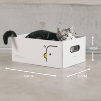 HKM-9956925 Corrugated Cat Scratch Board Toy with Book Stand Design for Scratch and Play