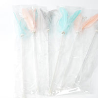 HKM-9957565 Feather Cat Toy with Bell - Fun Interactive Stick in Korean Pink, Lake Blue, Gray