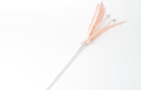 HKM-9957565 Feather Cat Toy with Bell - Fun Interactive Stick in Korean Pink, Lake Blue, Gray