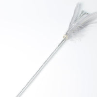 HKM-9957565 Feather Cat Toy with Bell - Fun Interactive Stick in Korean Pink, Lake Blue, Gray