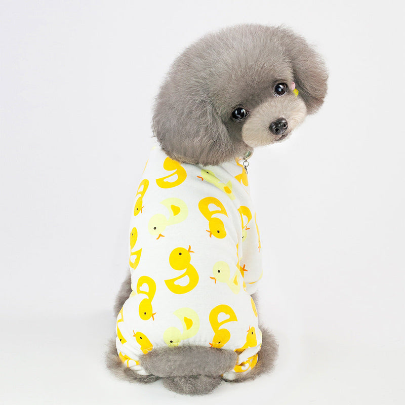 HKM-995795 Striped Cotton Dog Biker Pajamas for Small to Extra Large Sizes