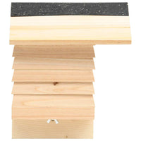 HKM-9958333 Solid Fir Wood Bee Hotel for Solitary Bees – 22x20x20 cm, Weatherproof Design