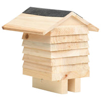 HKM-9958333 Solid Fir Wood Bee Hotel for Solitary Bees – 22x20x20 cm, Weatherproof Design