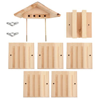 HKM-9958333 Solid Fir Wood Bee Hotel for Solitary Bees – 22x20x20 cm, Weatherproof Design