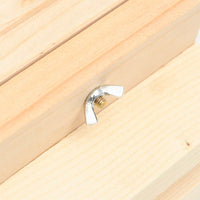 HKM-9958333 Solid Fir Wood Bee Hotel for Solitary Bees – 22x20x20 cm, Weatherproof Design