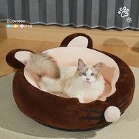 HKM-9960765 Lamb Wool Calming Pet Bed with Soft Padding for Ultimate Comfort