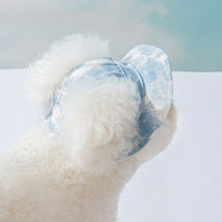 HKM-9961533 Adjustable Pet Hat for Small and Medium Dogs with Ear Holes - Lightweight Cotton Sun Protection Cap