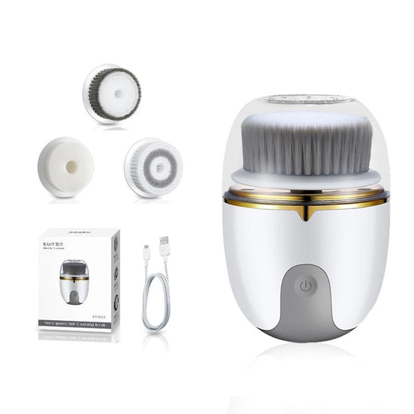 HKM-996243 Electric Rotating Multifunctional Face Washing Device with USB Charging and Deep Cleansing Brush Heads