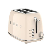 HKM-996243 Stainless Steel Retro 2-Slice Bread Toaster for Perfect Breakfast Toasts