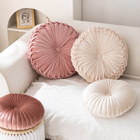 HKM-996307 Round Pumpkin Pillow for Living Room Sofa - Soft Plush in Various Colors