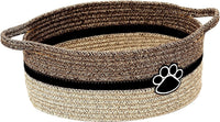 HKM-9963965 Handmade Cotton Woven Basket for Organizing Toys, Nursery, and Home Décor - Light Beige