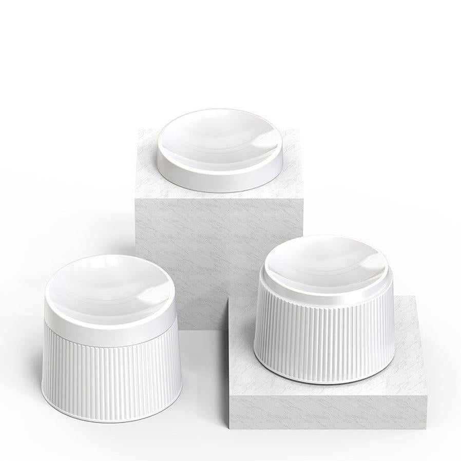 HKM-996499 Geometric Double Cat Bowl - A5 Food Grade Melamine, 194mm Diameter, 145mm Height