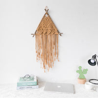 HKM-996499 Nordic Macrame Wall Hanging Tapestry with Natural Branches and Flowing Tassels