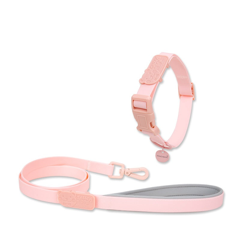 HKM-9966269 Waterproof PVC Pet Collar with Traction Rope ¨C Durable and Comfortable Design
