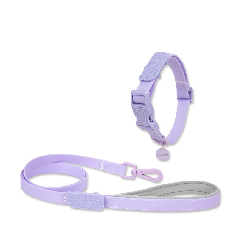 HKM-9966269 Waterproof PVC Pet Collar with Traction Rope ¨C Durable and Comfortable Design