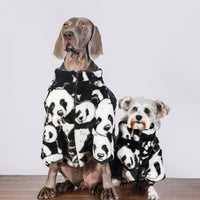 HKM-9966909 Warm Thick Padded Coat for Cats and Dogs - Cotton, Black and White, Multiple Sizes Available