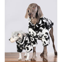 HKM-9966909 Warm Thick Padded Coat for Cats and Dogs - Cotton, Black and White, Multiple Sizes Available