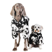 HKM-9966909 Warm Thick Padded Coat for Cats and Dogs - Cotton, Black and White, Multiple Sizes Available