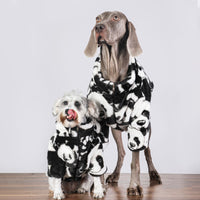 HKM-9966909 Warm Thick Padded Coat for Cats and Dogs - Cotton, Black and White, Multiple Sizes Available