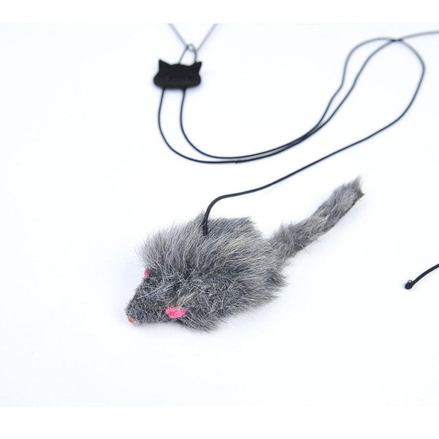 HKM-996691 Automatic Free-Hanging Cat Toy with Plush Mouse for Fun Playtime