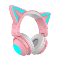 HKM-996691 Luminous Cat Ear Bluetooth Headset with Stereo Sound, Voice Control, and Multi-Point Connection