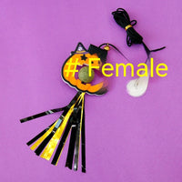 HKM-9967293 Elastic String Cat Teaser Stick with Felt Dolls and 2m Elastic Rope